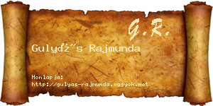 Gulyás Rajmunda névjegykártya