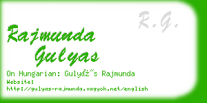 rajmunda gulyas business card
